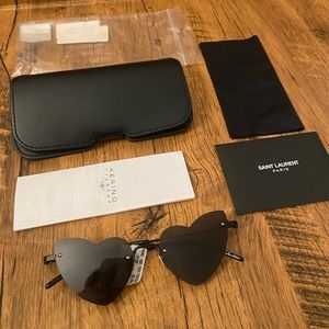 NWT SAINT LAURENT LOULOU Heart Shaped Sunglasses